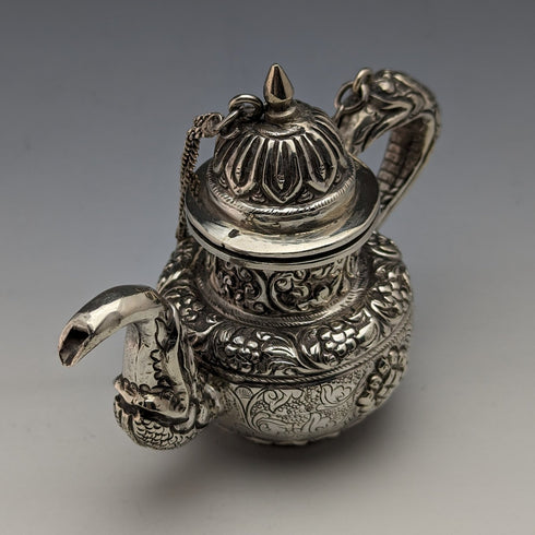 Vintage Continental Silver Miniature Teapot 116g